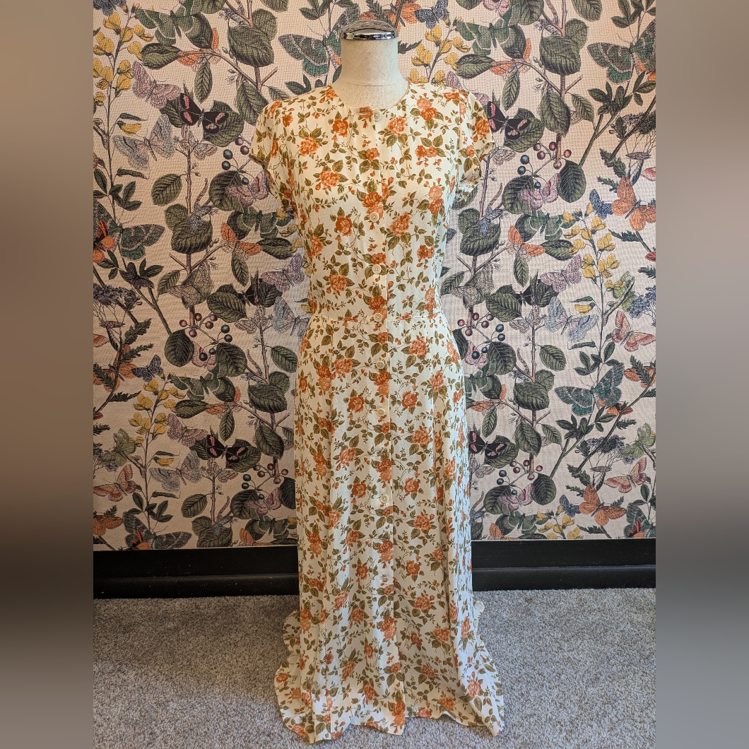 Reformation- Fauna Dress- Foliage Print- Size 4- Nwot